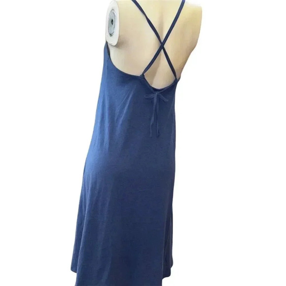 GAP Sleeveless Swing Dress Blue Criss-Cross Back Straps Size S/Petite - Picture 4 of 11
